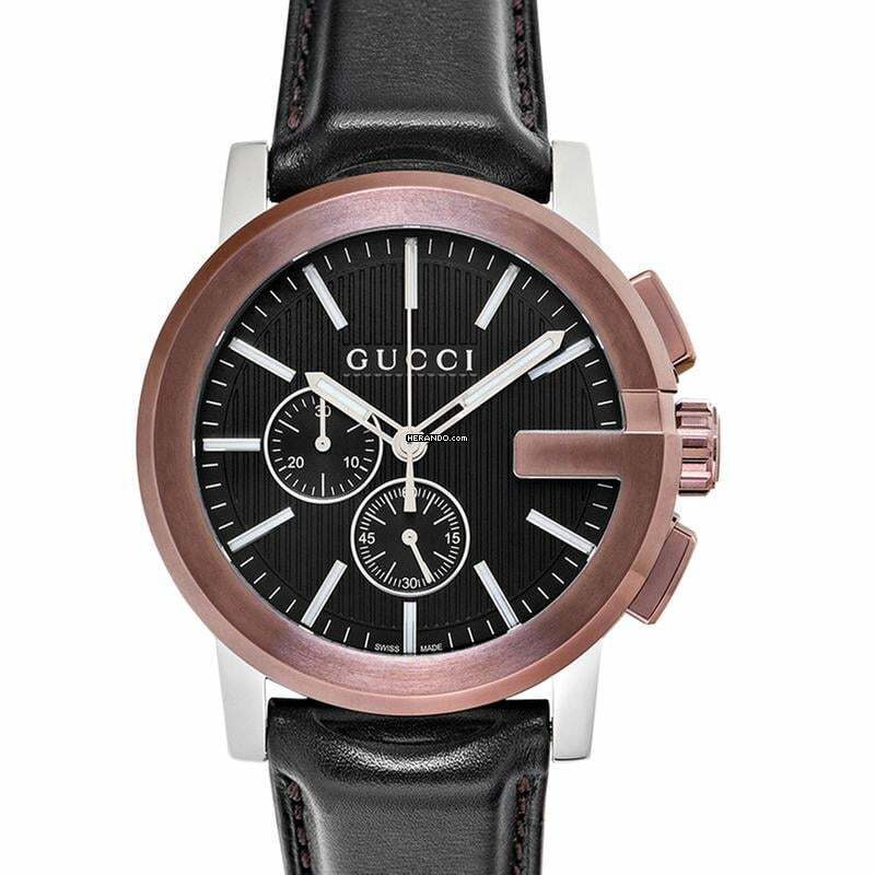 Gucci G-Chrono YA101202 - G-Chrono Quartz Black Dial Stainless Steel Men's Watch </h1>
