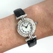 Thumbnail von Cartier VERMEIL COLISÈE 24mm Silver 0.61TCW Diamond Watch </h1>