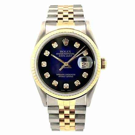  Rolex Datejust Oyster Perpetual DATEJUST Automatic 36mm 2 Tone Diamond Watch </h1> 