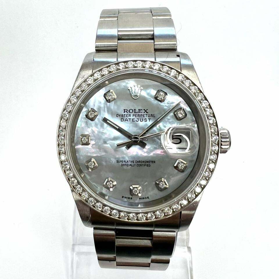 Rolex Datejust Oyster Perpetual DATEJUST Automatic 36mm Steel Diamond Watch </h1>