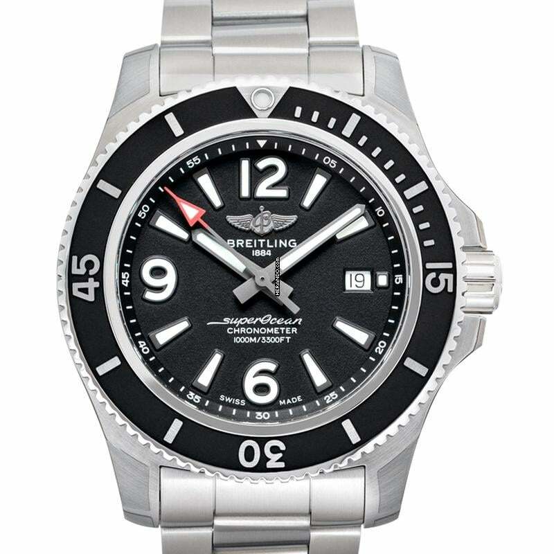 Breitling Superocean A17367D71B1A1 - Superocean Automatic Black Dial Stainless Steel Men's Watch </h1>