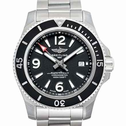  Breitling Superocean A17367D71B1A1 - Superocean Automatic Black Dial Stainless Steel Men's Watch </h1> 