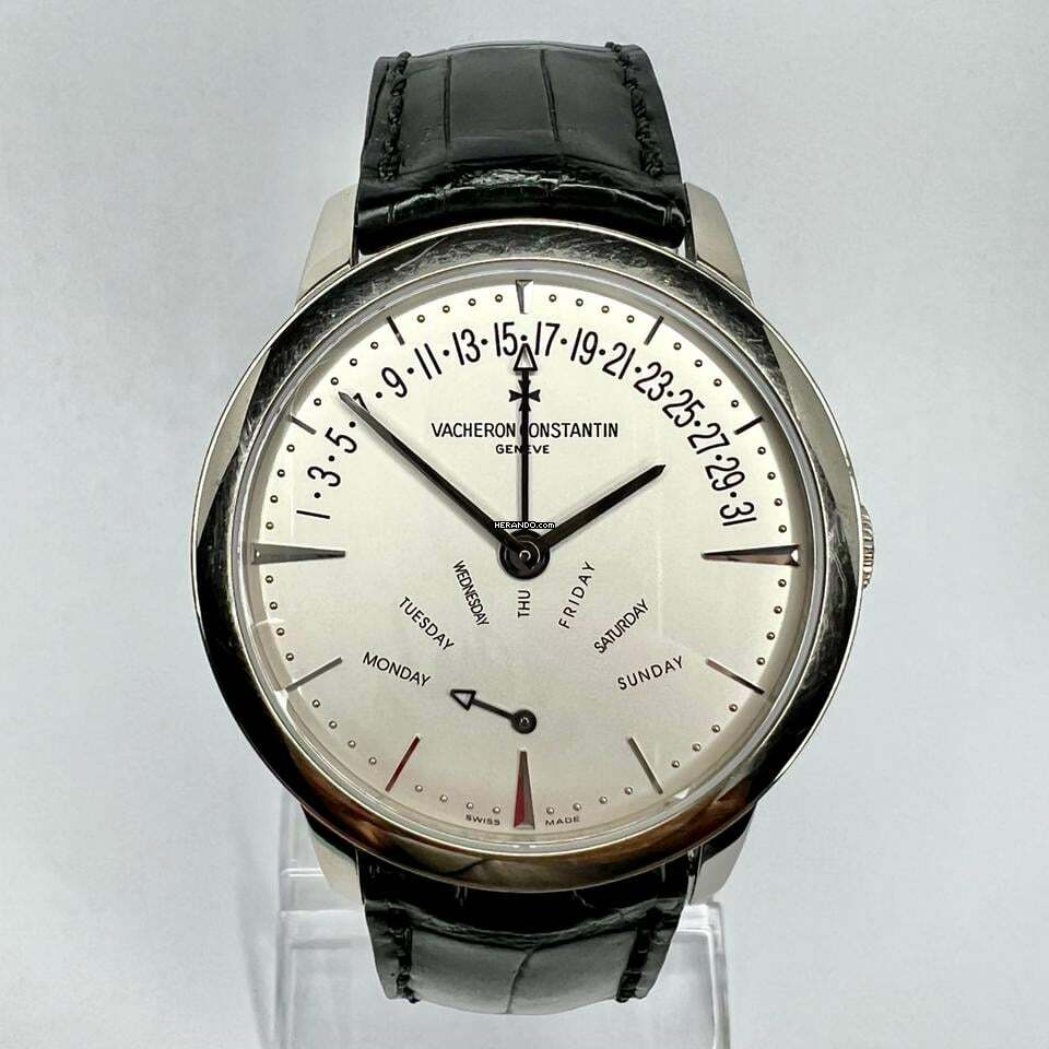 Vacheron Constantin Patrimony Retrograde Date Day Automatic 42mm 18K White Gold Watch </h1>