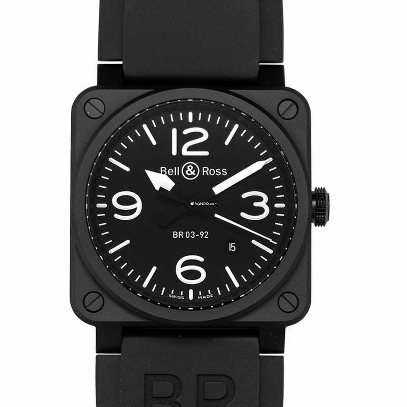 Bell & Ross BR 03-92 Ceramic BR0392-BL-CE - Instruments BR 03-92 Black Matte Men's Watch </h1>