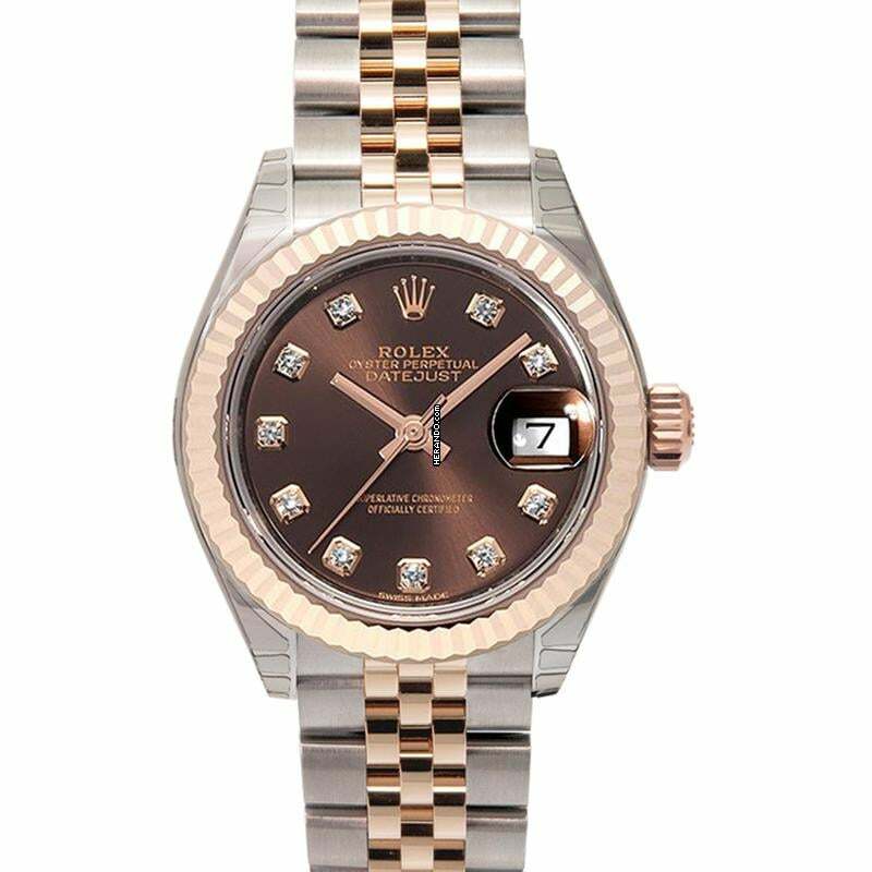 Rolex Lady-Datejust 279171 G - Lady Datejust Automatic Chocolate set with diamonds Dial Stainless Steel and Ev </h1>