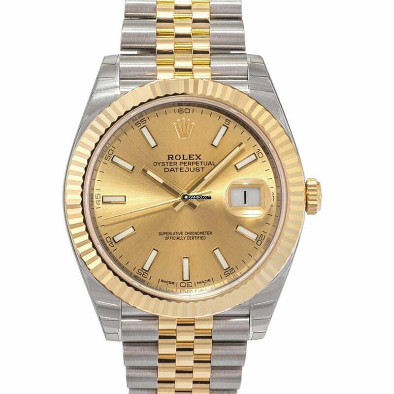 Rolex Datejust 41 126333 - Datejust 41 Rolesor Yellow Fluted / Jubilee / Champagne </h1>