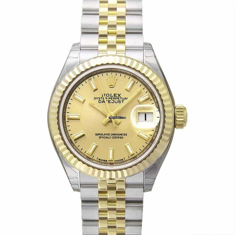 Rolex Lady-Datejust 279173 - Lady-Datejust 28 Rolesor Yellow Fluted / Jubilee / Champagne </h1>