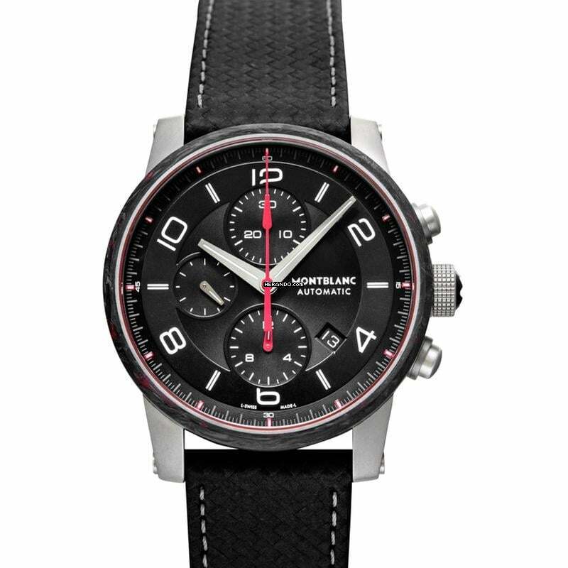 Montblanc Timewalker 114881 - TimeWalker Automatic Black Dial Stainless Steel Men's Watch </h1>