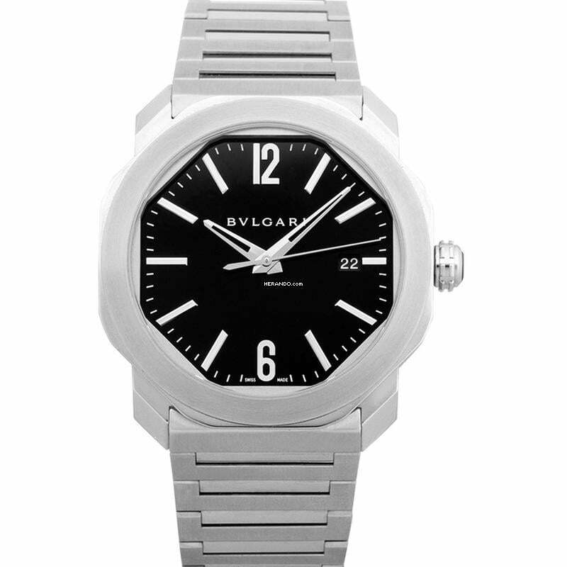 Bulgari Octo 102704 - Octo Roma 41 Stainless Steel / Black / Bracelet </h1>