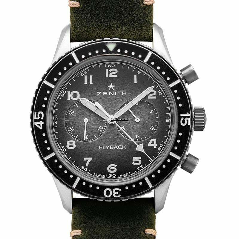 Zenith 11.2240.405/21.C773 - Cronometro Tipo CP-2 Flyback Aged Steel / Slate </h1>
