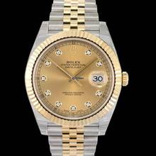 Thumbnail von Rolex Datejust 41 126333 G - Datejust Automatic Champagne-colour set with diamonds Dial Stainless Steel and </h1>