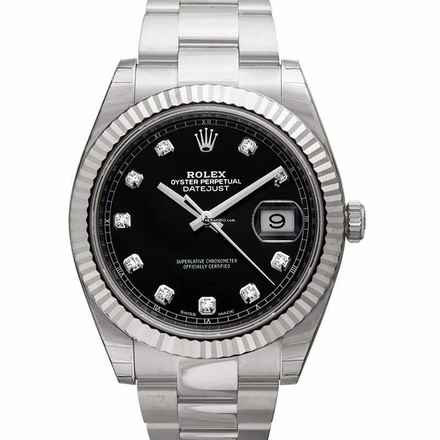  Rolex Datejust 41 126334 - Datejust 41 Stainless Steel Fluted / Oyster / Black Diamond </h1> 