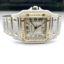 Thumbnail von Cartier Santos Galbée 29mm Quartz 2 Tone 10.20TCW Diamond Watch </h1>