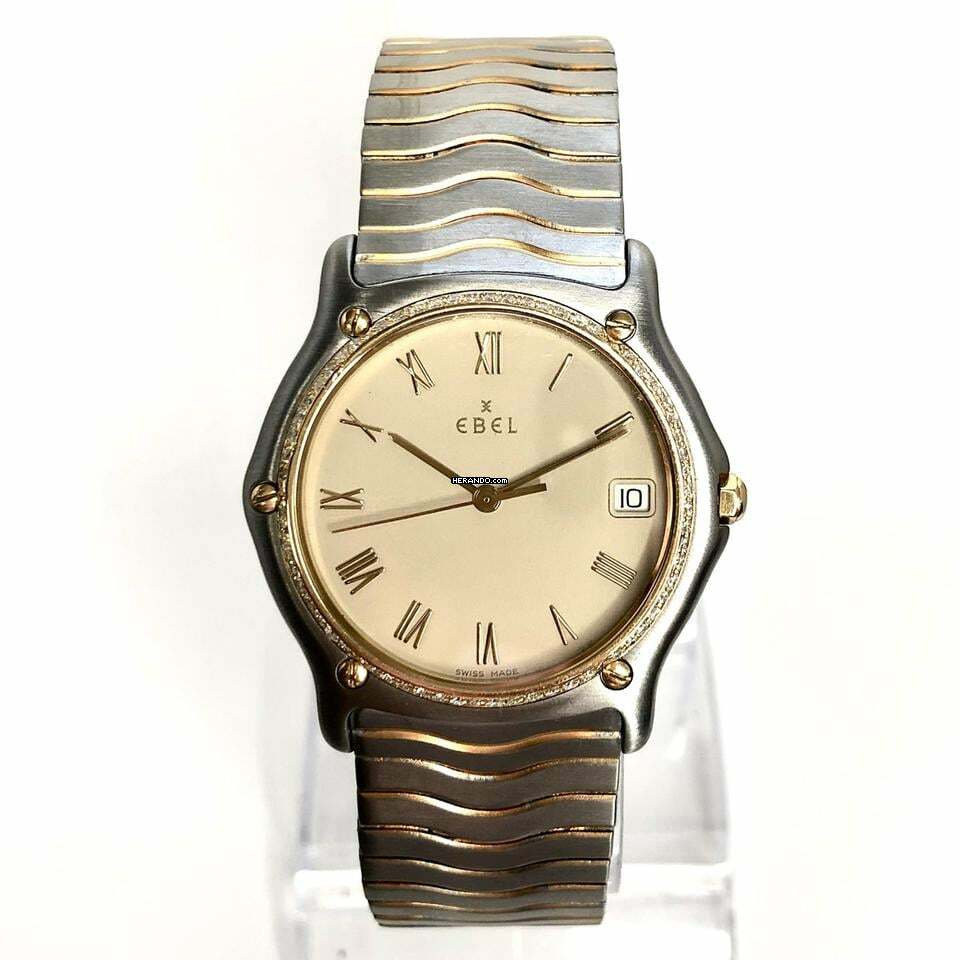 Ebel Wave Quartz 35mm 2 Tone Diamond Watch </h1>