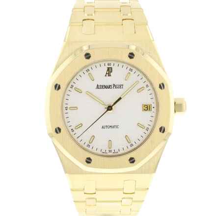  Audemars Piguet Royal Oak Automatic 36MM Yellow Gold White Dial  