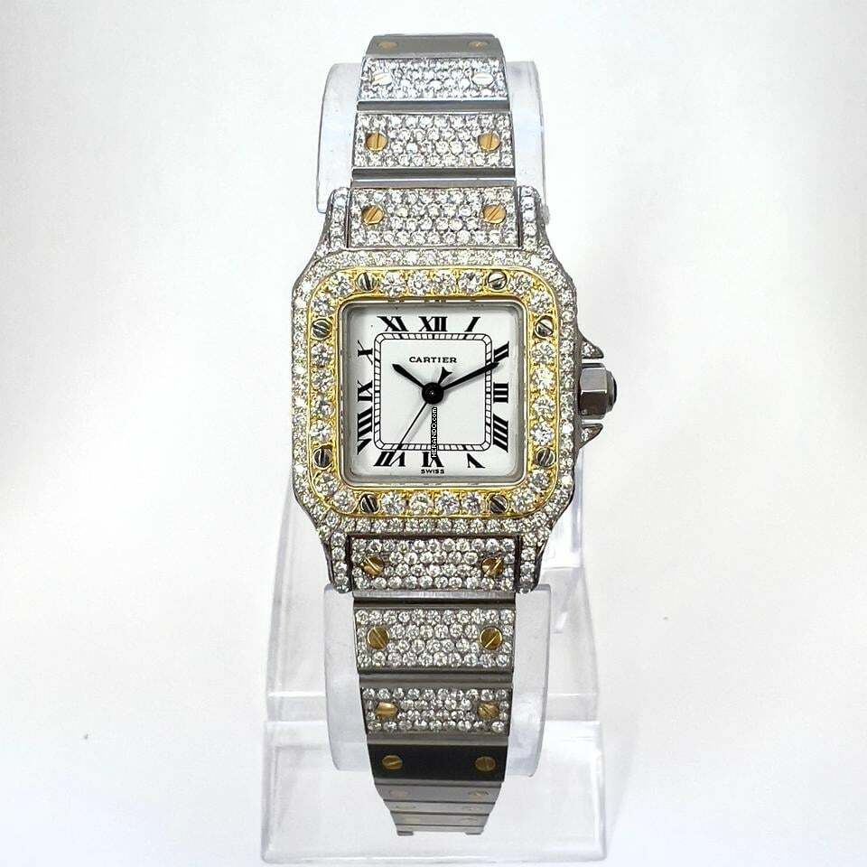 Cartier Santos Galbée 24mm Automatic Watch 3.63TCW Diamonds </h1>