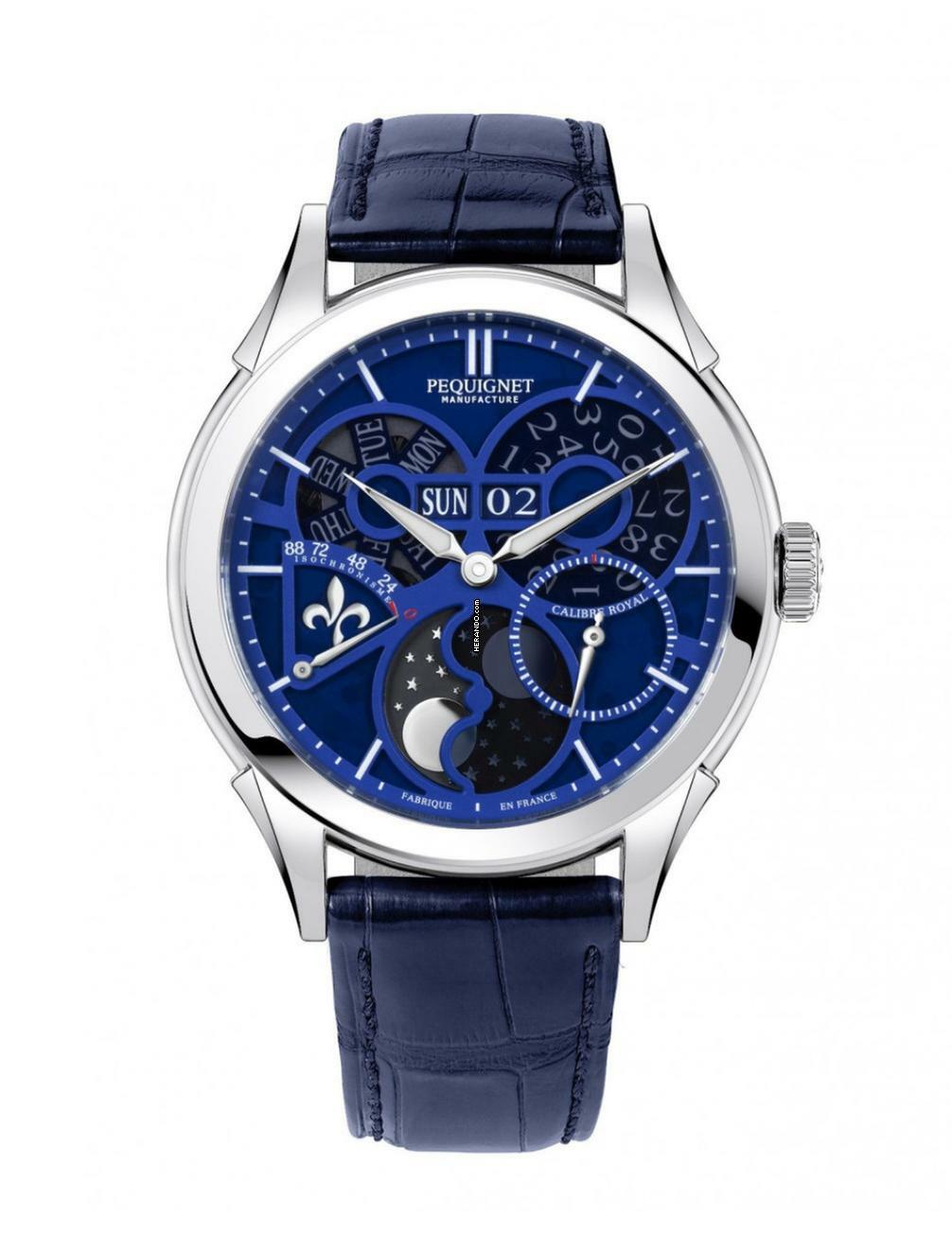 Pequignet Rue Royale Saphir Montre Royale Saphir Bleue