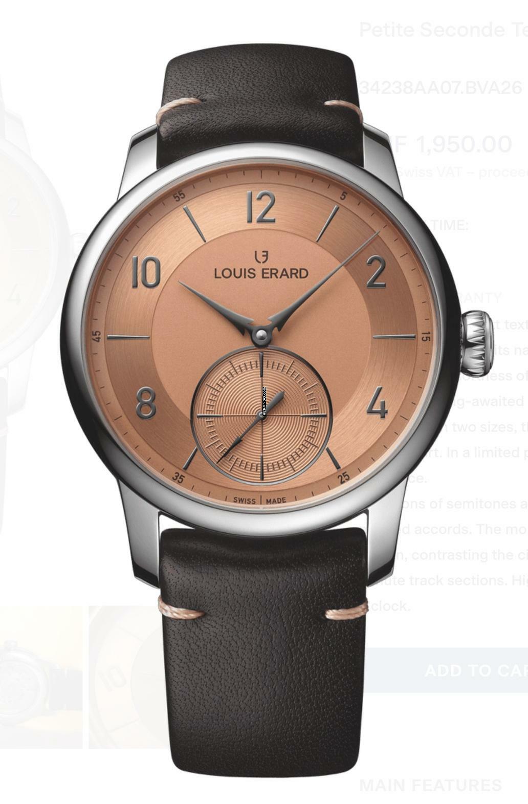 Louis Erard Petite Seconde Terracotta 39mm