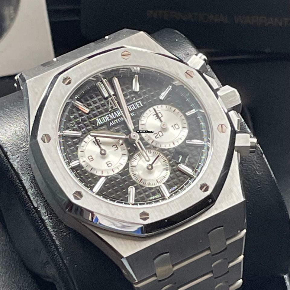 Audemars Piguet Royal Oak Chronograph 26331ST black 2019 like new unpolished Eu schwarz stahl </h1>