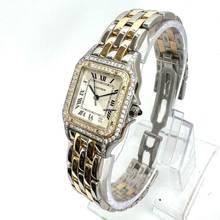 Thumbnail von Cartier Panthère Quartz 27mm 2 Row Gold 1.16TCW DIAMOND Watch </h1>
