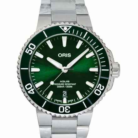  Oris Aquis 01 733 7766 4157-07 8 22 05PEB - Aquis Automatic Green Dial Stainless Steel Men's Watch </h1> 