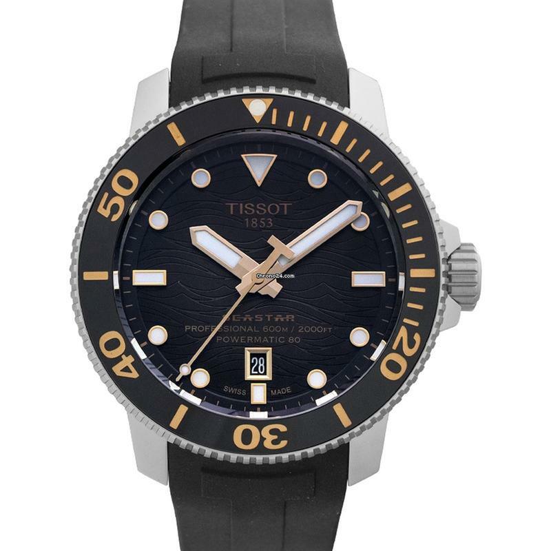 Tissot T120.607.17.441.01 - Seastar Automatic Black Dial Stainless Steel Men's Watch </h1>