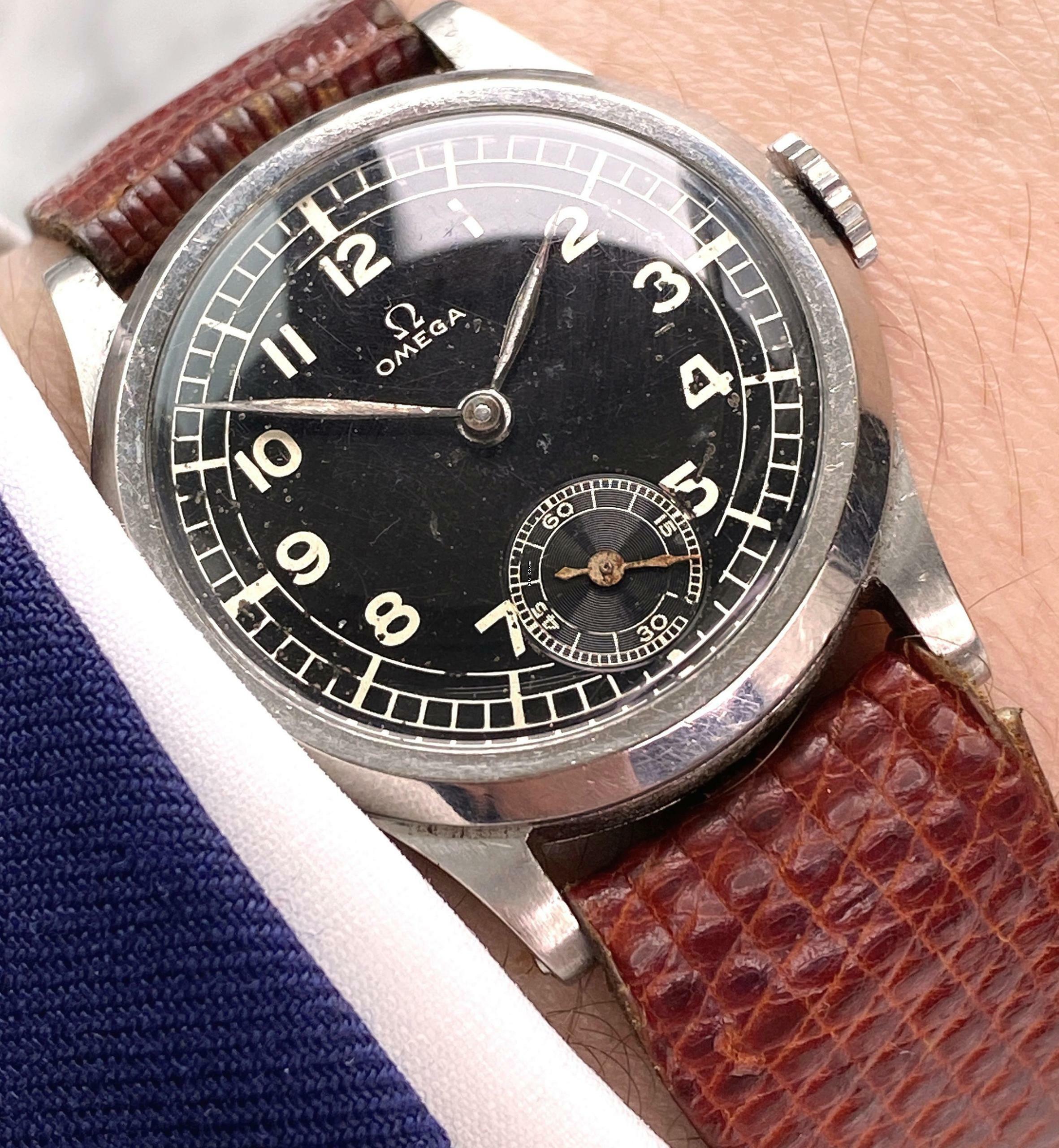 Omega Rare Art Deco 30mm Ladys Damen Handwinding Unrestored Black Sector Dial </h1>