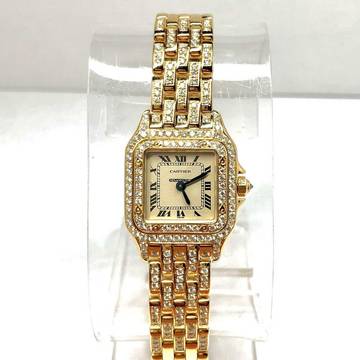  Cartier Panthère 23mm Quartz 18K Yellow Gold ~1.7TCW DIAMOND Watch </h1> 