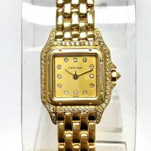 Thumbnail von Cartier Panthère 23mm Quartz 18K Yellow Gold Factory DIAMOND Dial Watch </h1>