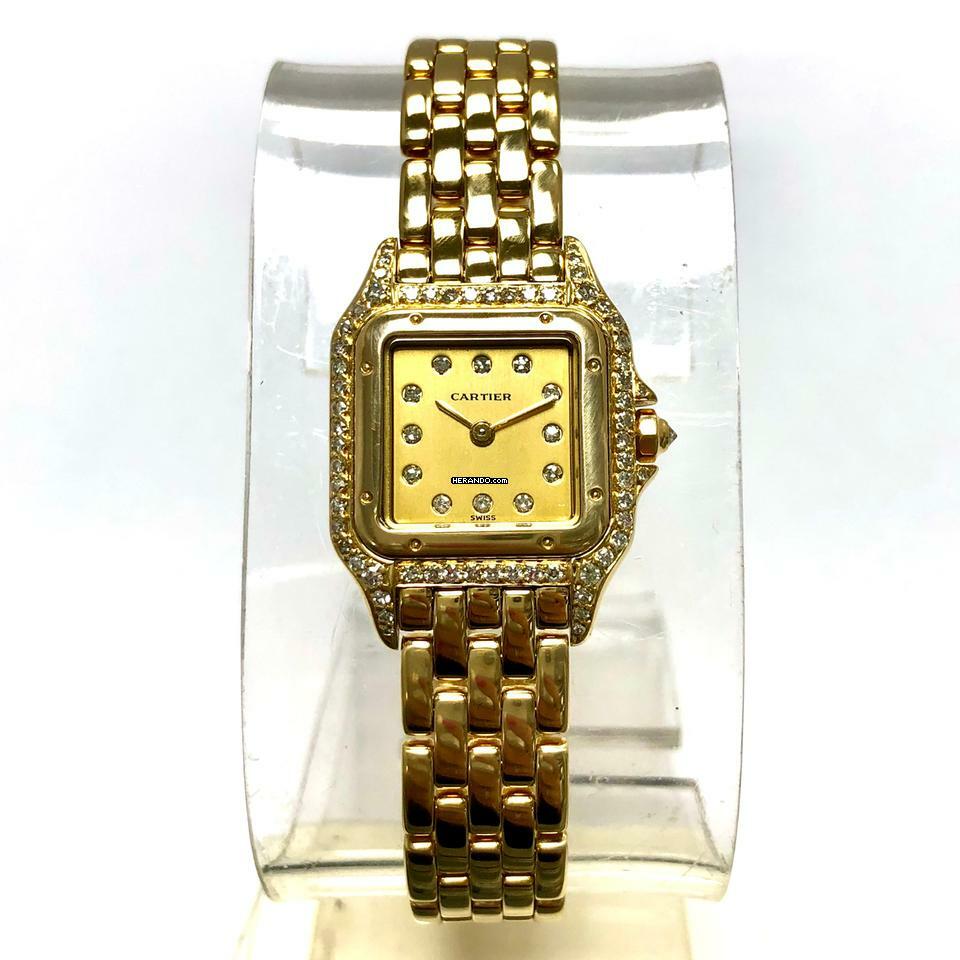 Cartier Panthère 23mm Quartz 18K Yellow Gold Factory DIAMOND Dial Watch </h1>