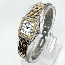 Thumbnail von Cartier Panthère 23mm Quartz 2 Row Gold 0.90TCW DIAMOND Watch </h1>