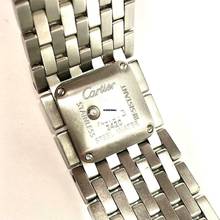 Thumbnail von Cartier Panthère RUBAN Quartz Steel 0.27TCW Diamond Watch Pink MOP Dial </h1>