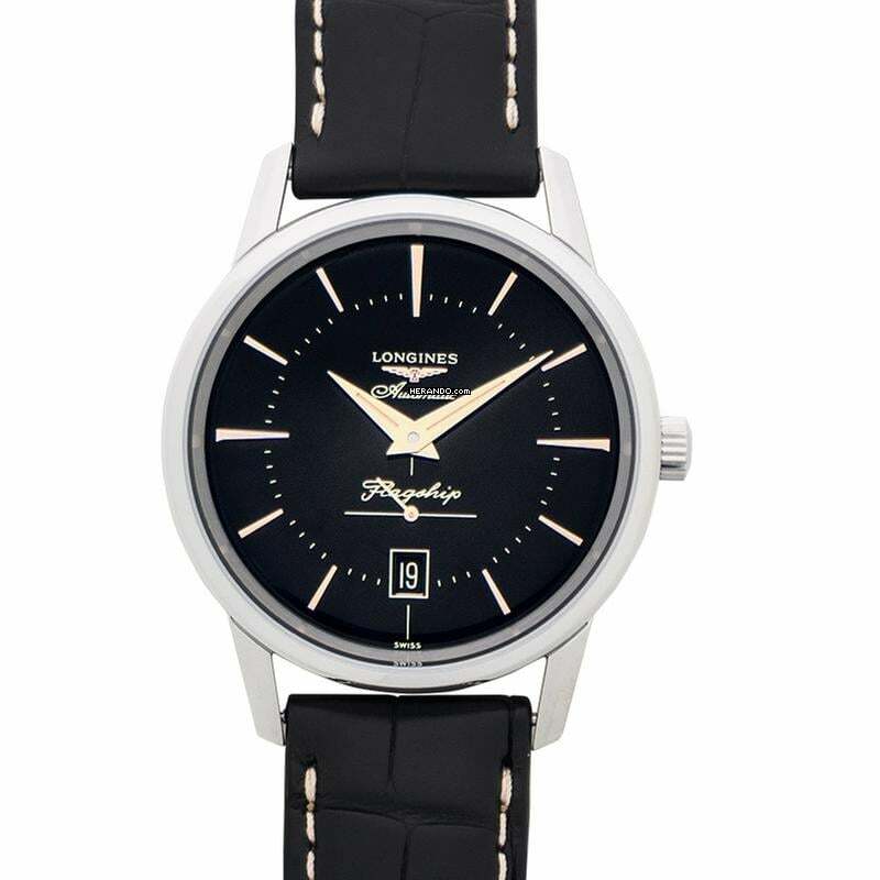 Longines Flagship Heritage L47954580 - Flagship Heritage Automatic Black Dial Men's Watch </h1>