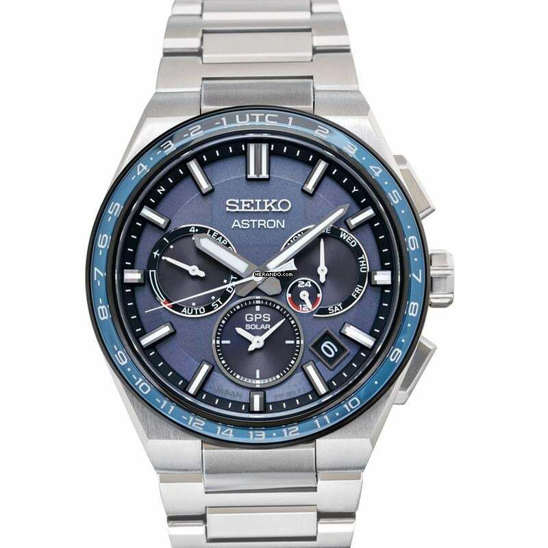 Seiko Astron GPS Solar SBXC109 - Astron SOLAR Blue Dial Titanium Men's Watch </h1>