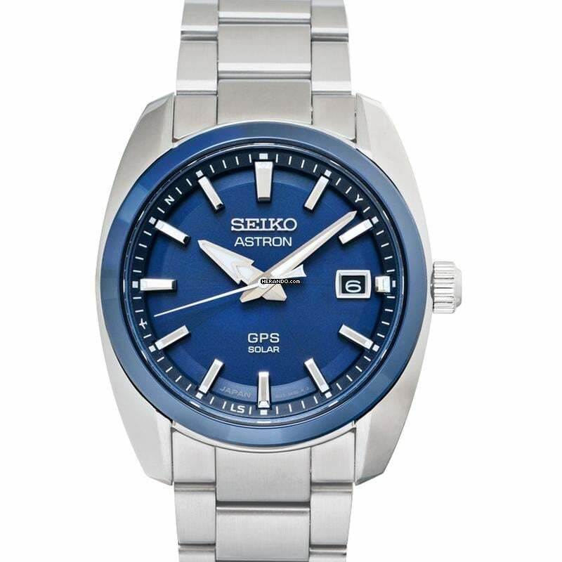 Seiko Astron SBXD003 - Astron SOLAR Blue Dial Stainless Steel Men's Watch </h1>