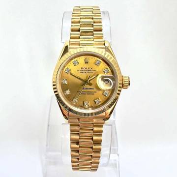  Rolex Datejust 26mm 18K Yellow Gold Watch FACTORY DIAMOND Dial </h1> 