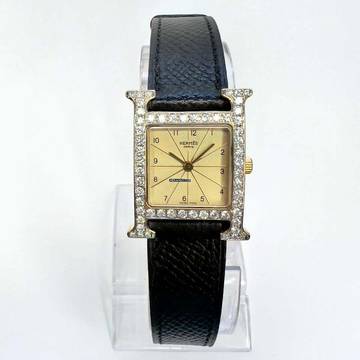  Hermès Heure H 25mm 2 Tone 0.92TCW DIAMOND Watch </h1> 