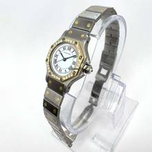 Thumbnail von Cartier Santos OCTAGON 25mm Automatic 2 Tone ~0.5TCW DIAMOND Watch  </h1>