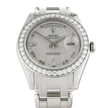  Rolex Day-Date Masterpiece Platinum Meteorite Diamond Dial 39mm Ref.18946 </h1> 