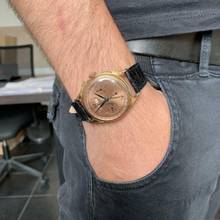 Thumbnail von LE PHARE Chronograph Dato Compax Pink salmon dial rose gold 18KT 1950’s </h1>
