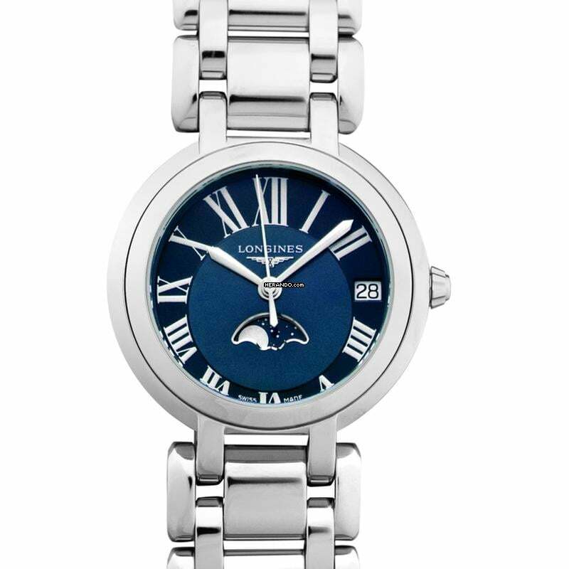 Longines PrimaLuna L81154916 - Longines PrimaLuna Quartz Blue Dial Stainless Steel Ladies Watch </h1>