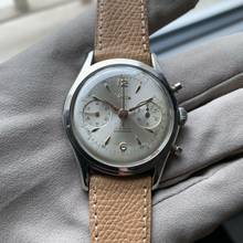 Thumbnail von Wyler Vetta chronograph 281-107 Valjoux 23 Silver dial 1960’s </h1>