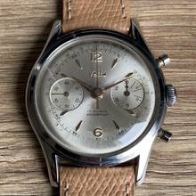 Thumbnail von Wyler Vetta chronograph 281-107 Valjoux 23 Silver dial 1960’s </h1>