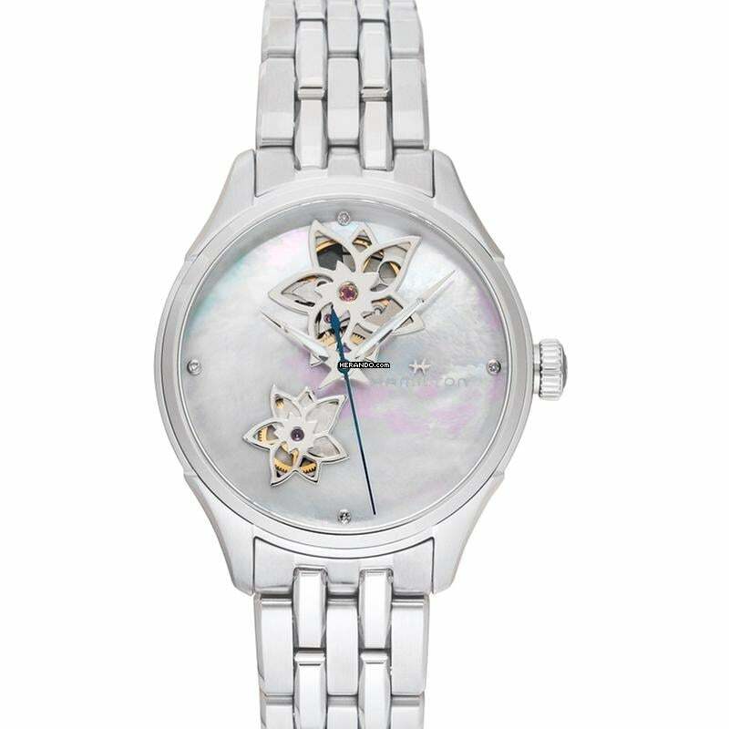 Hamilton Jazzmaster H32115192 - Jazzmaster Open Heart Automatic MOP Dial Diamond Ladies Watch </h1>