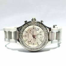 Thumbnail von Cartier 21 Chronoscaph Chronograph 2424 Quartz 38mm Steel 2.38TCW DIAMOND Watch </h1>