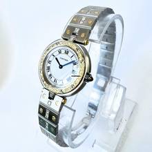 Thumbnail von Cartier Santos Ronde 27mm 2 Tone 0.55TCW DIAMOND Watch  </h1>