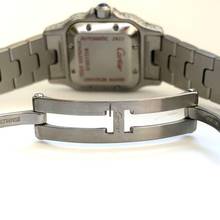 Thumbnail von Cartier Santos Galbée 24mm Automatic Steel Diamond Watch ~8TCW NEW MODEL </h1>