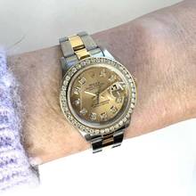 Thumbnail von Rolex Datejust Automatic 28mm 18K Yellow Gold & Steel Diamond Watch </h1>