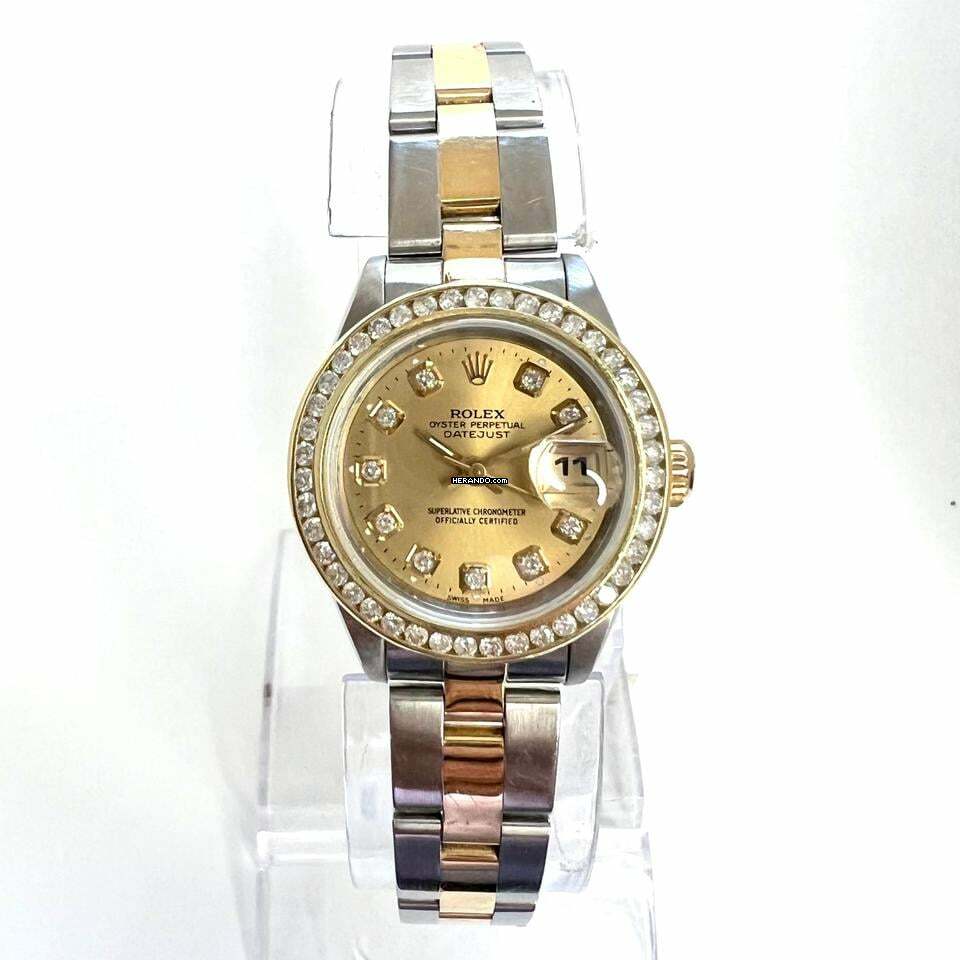 Rolex Datejust Automatic 28mm 18K Yellow Gold & Steel Diamond Watch </h1>