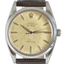 Thumbnail von Rolex Air King 5504 Super Precision silver dial 1957's </h1>